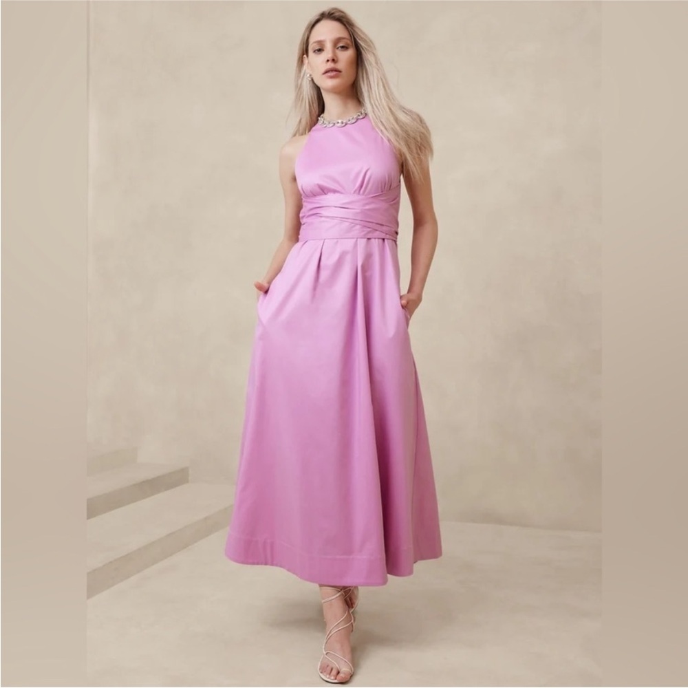 Banana republic cotton poplin maxi dress